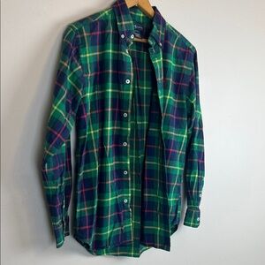 Ralph Lauren boy’s button up oxford plaid size large (14/16)